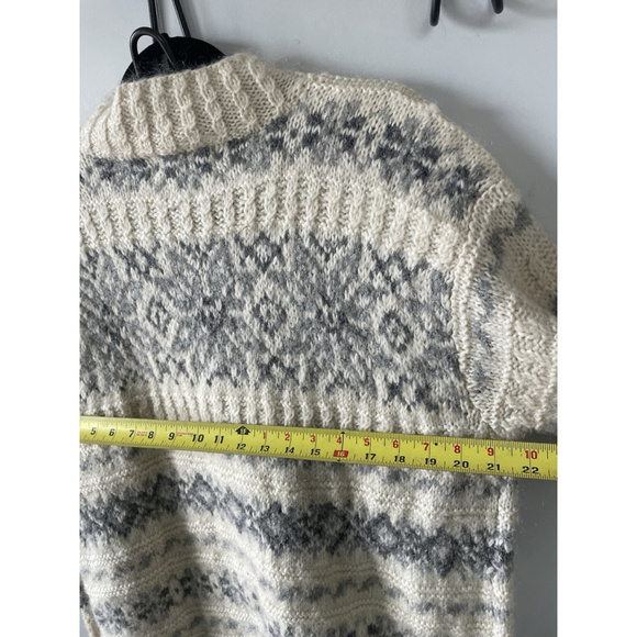 Jones New York Women's Hand Knit Full Zip Cardigan Long Sleeve Cream Size L NWT - Picture 4 of 7